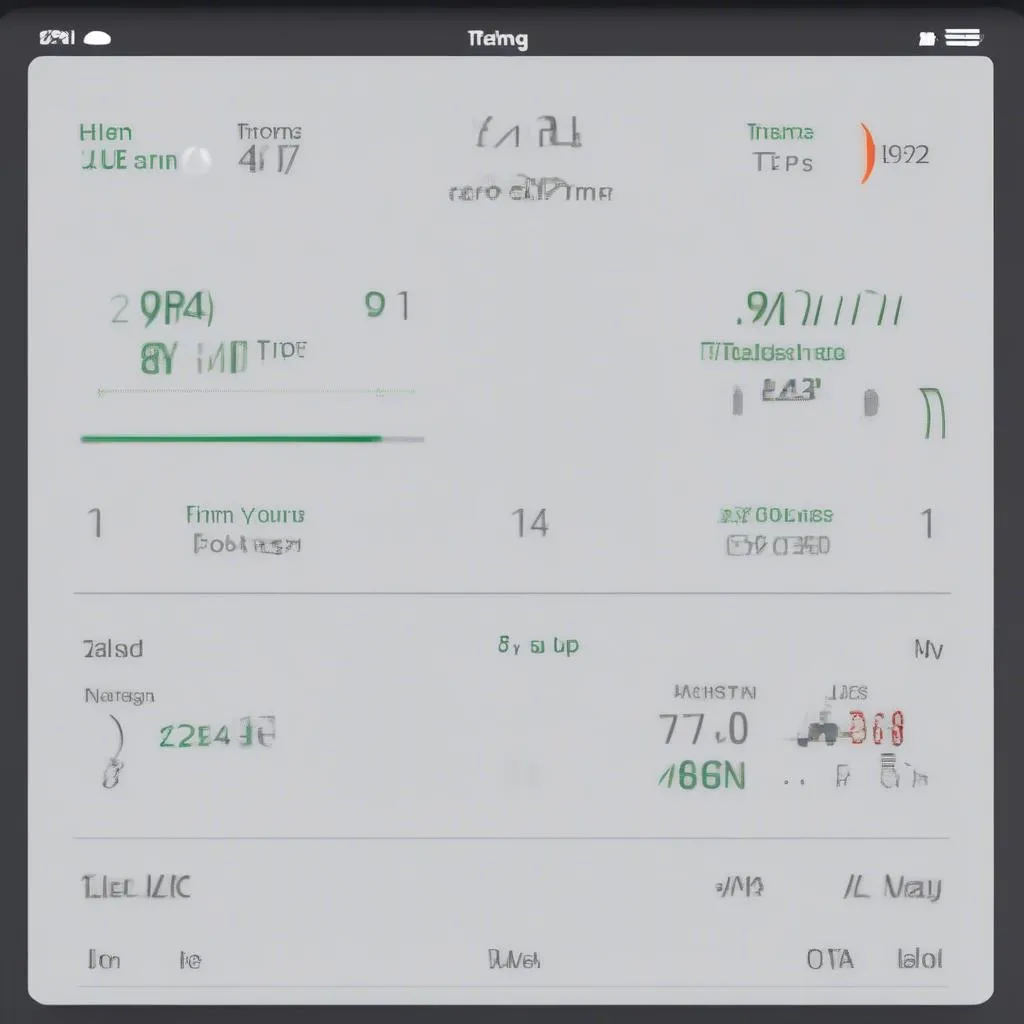 TPMS screen dashboard